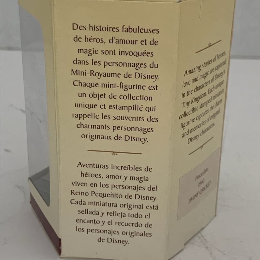 NIB Disney Tiny Kingdom Jiminy Cricket Figurine in Box Vintage Holiday Gift Idea - Thumbnail 12