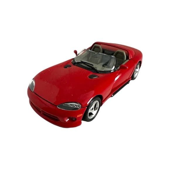 Burago Red Dodge Viper Diecast Convertible RT/10 1992 1:18 Model Car Collectible - Thumbnail 9