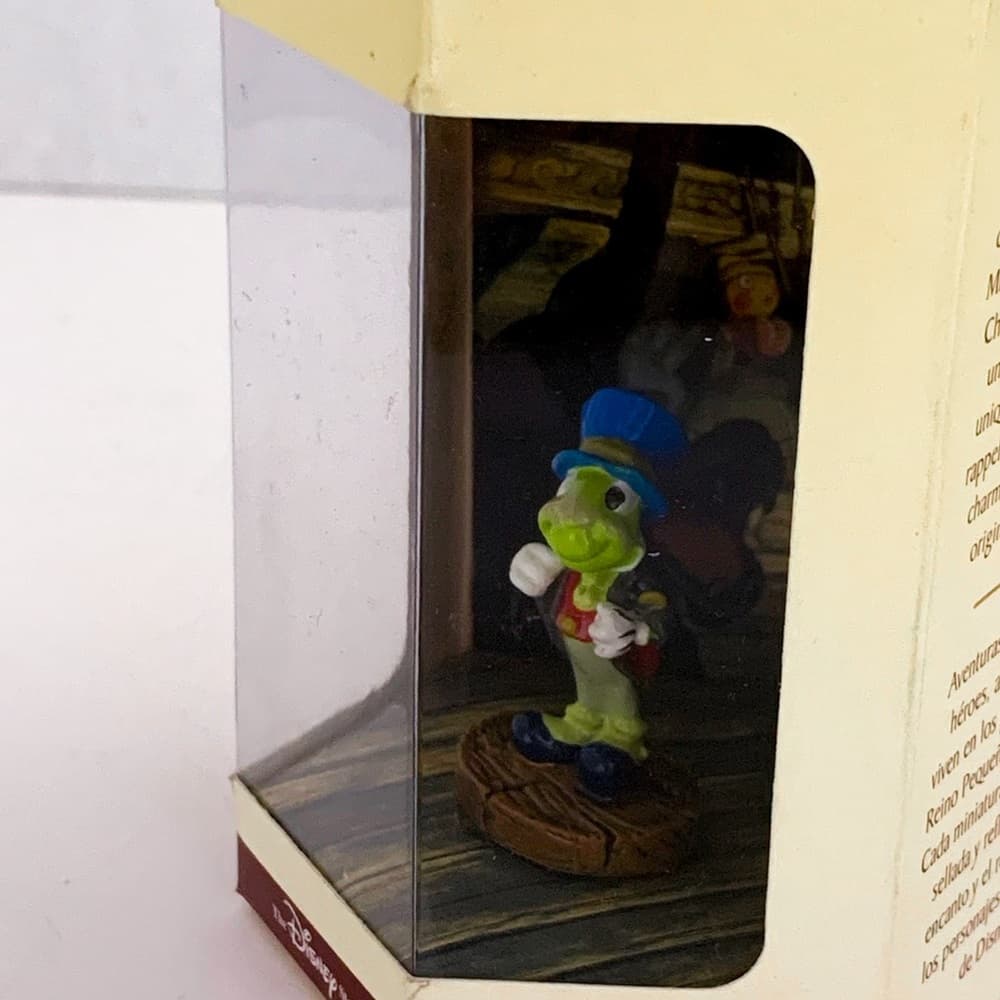 NIB Disney Tiny Kingdom Jiminy Cricket Figurine in Box Vintage Holiday Gift Idea - Thumbnail 3
