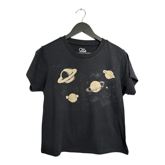 CHASER Black Planet Graphic Tee Cosmic Space Aesthetic Size Small - Thumbnail 10