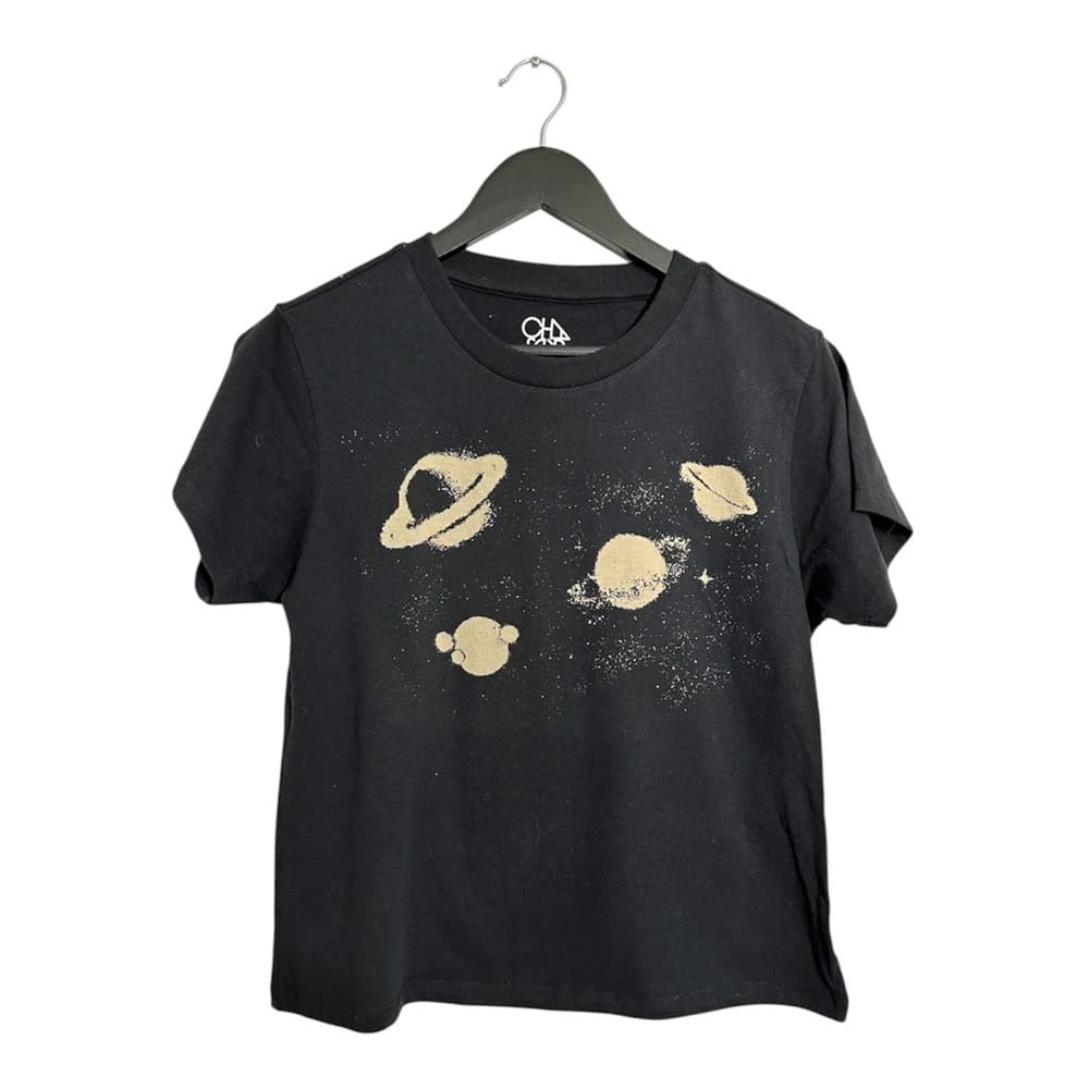 CHASER Black Planet Graphic Tee Cosmic Space Aesthetic Size Small - Thumbnail 9