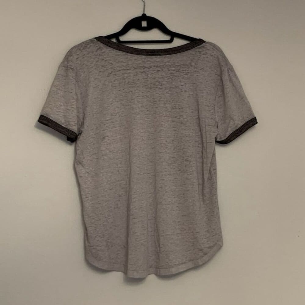Disney Alice in Wonderland Graphic T-Shirt Gray Burnout Short Sleeve XL Juniors - Thumbnail 3