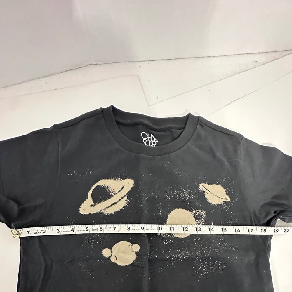 CHASER Black Planet Graphic Tee Cosmic Space Aesthetic Size Small - Thumbnail 8