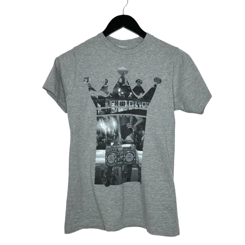 ENC Emperors New Clothes Graphic Tee Shirt Gray Crown Boombox Streetwear Small - Thumbnail 6
