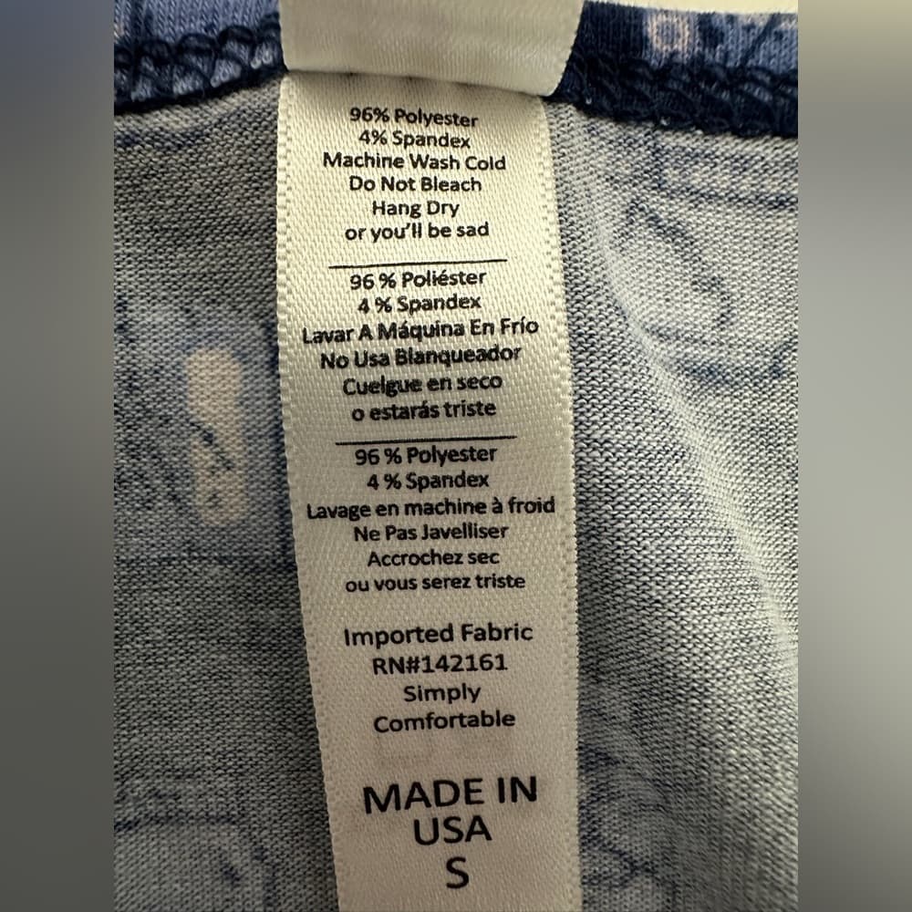 LuLaRoe Classic Tee Blue Retro Graphic Camera Print Short Sleeve Comfy Small - Thumbnail 6
