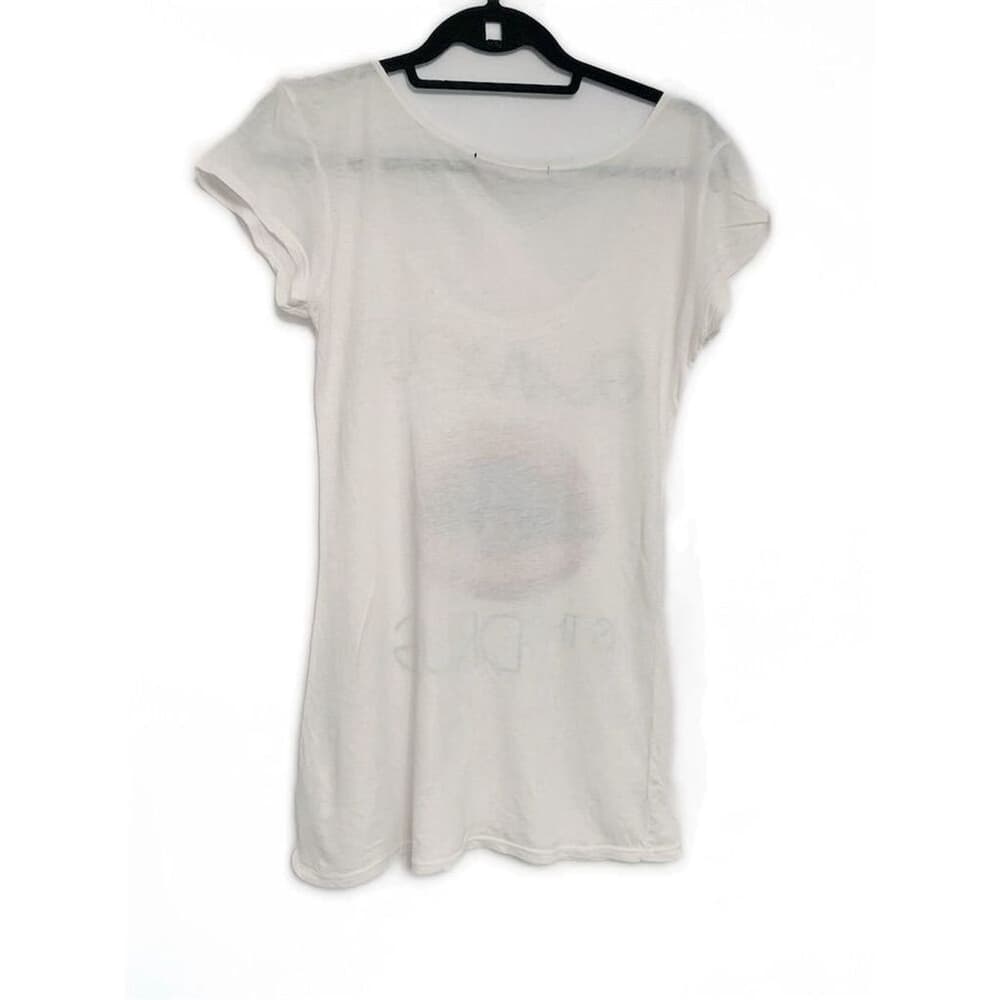 Trash & Luxury M Graphic Tee "Glamour is the Dr*g" Short Sleeve Vintage Y2K Lips - Thumbnail 2