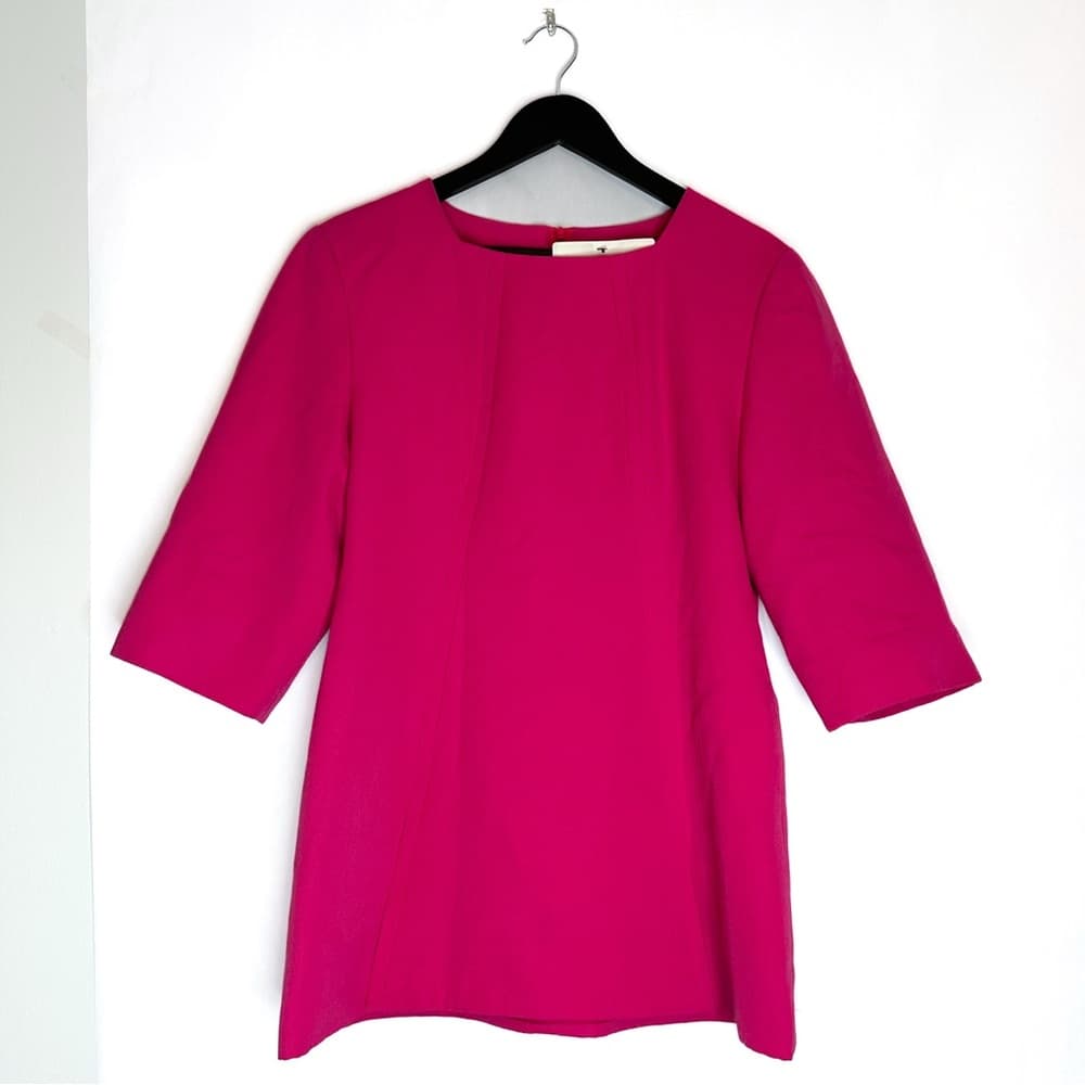 Carven Paris Pink Structured Shift Dress Tunic Runway Luxury Size FR 42 (US 10) - Thumbnail 13