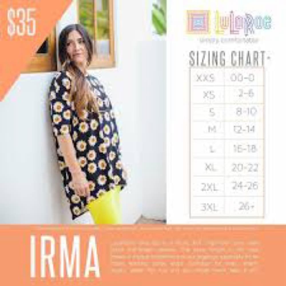 LuLaRoe Irma Tunic Top Cream Solid High Low Minimalist Medium Neutral Loungewear - Thumbnail 8