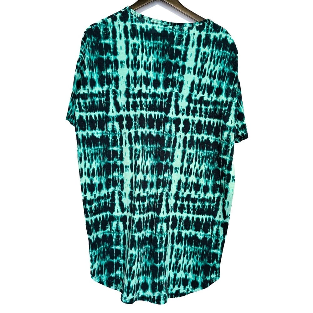 LuLaRoe Irma Tunic High-Low Top Abstract Tie Dye All Over Print Size X-Small XS - Thumbnail 4