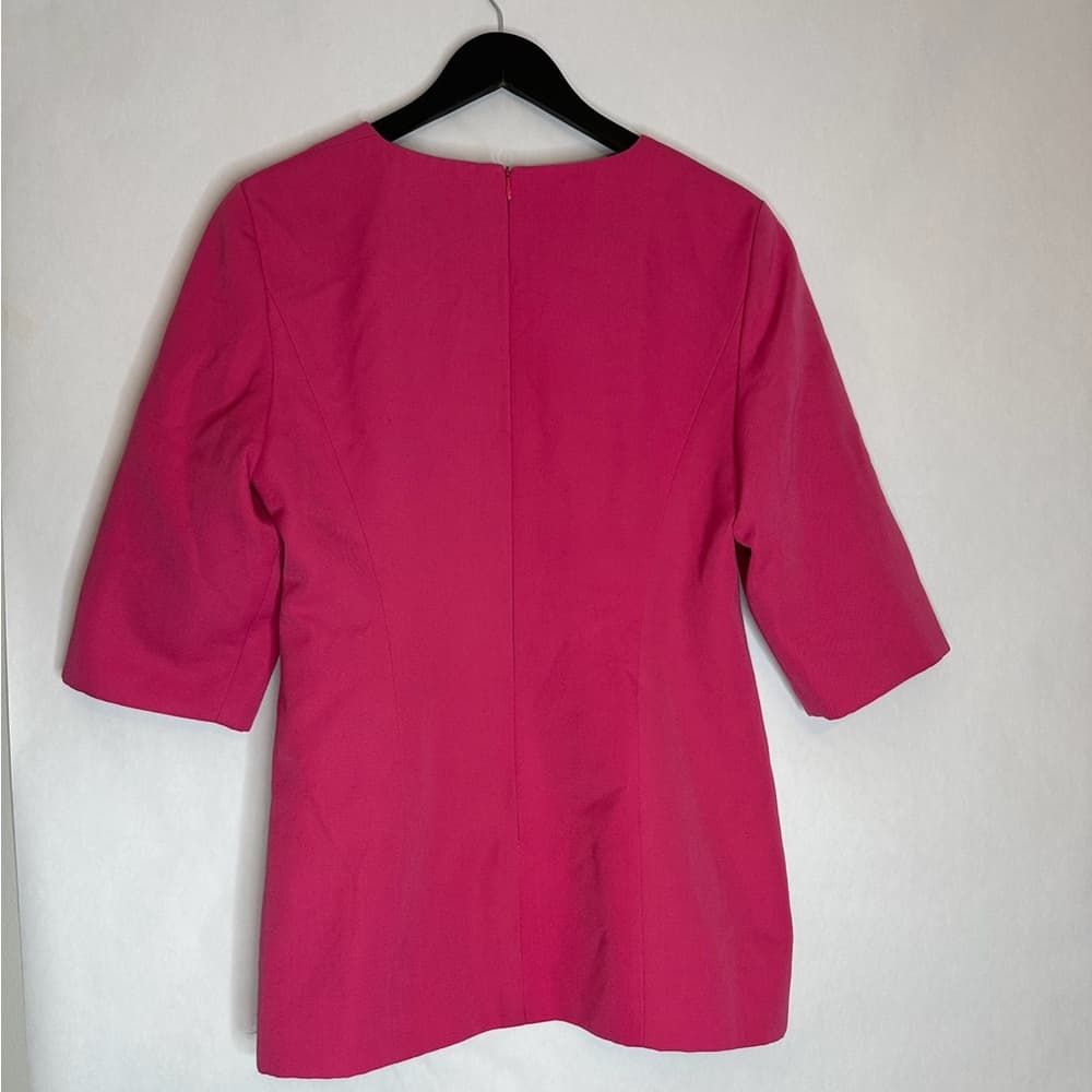 Carven Paris Pink Structured Shift Dress Tunic Runway Luxury Size FR 42 (US 10) - Thumbnail 9