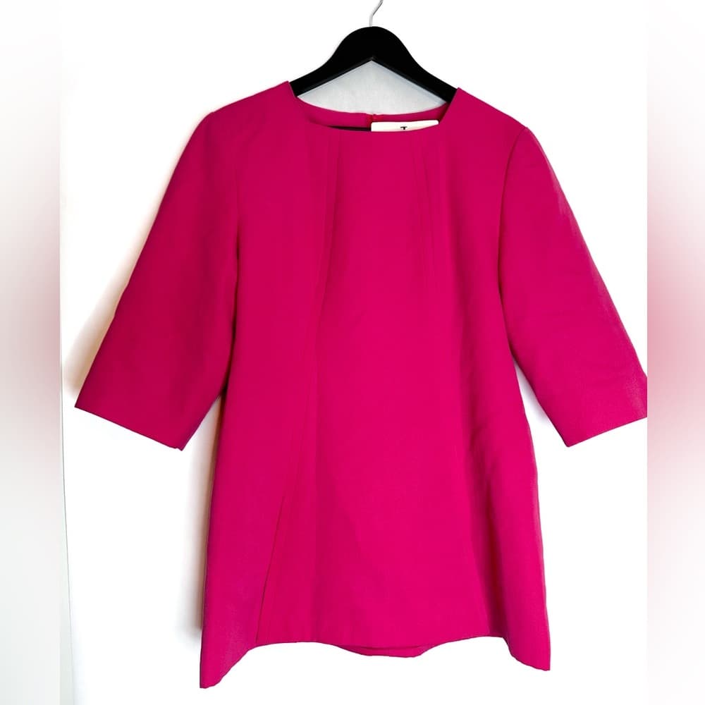 Carven Paris Pink Structured Shift Dress Tunic Runway Luxury Size FR 42 (US 10) - Thumbnail 10