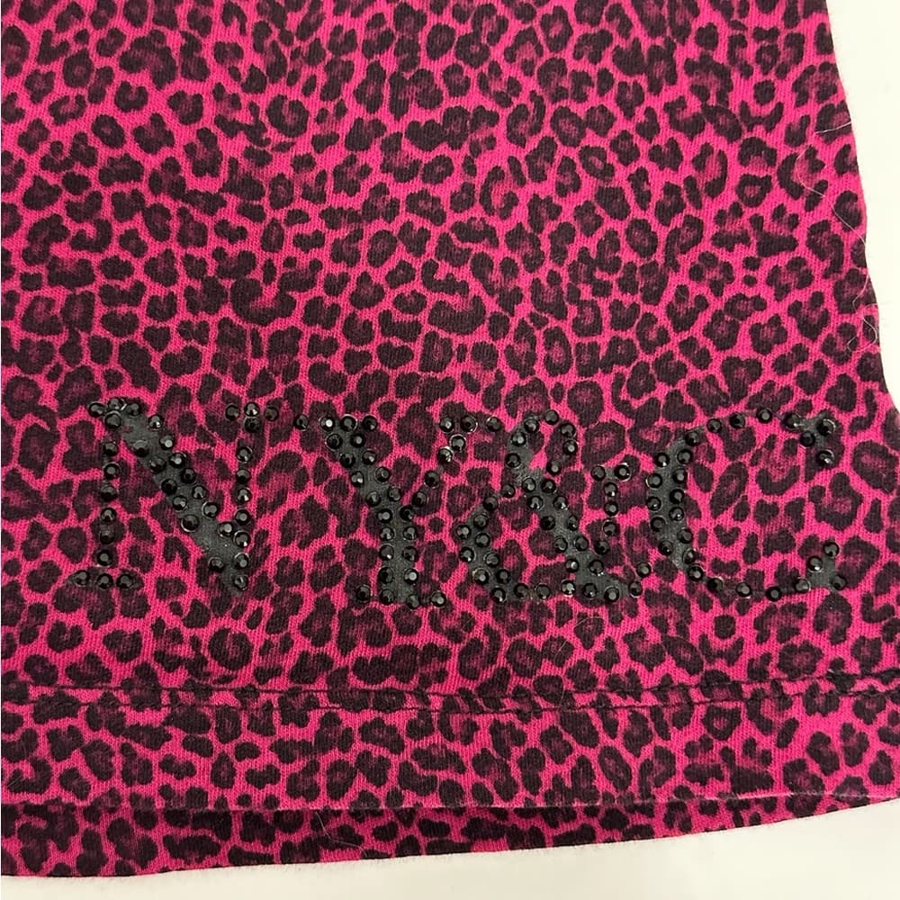 NY&C New York & Company Pink Leopard Print Top Size Large Y2K Sleepwear - Thumbnail 3