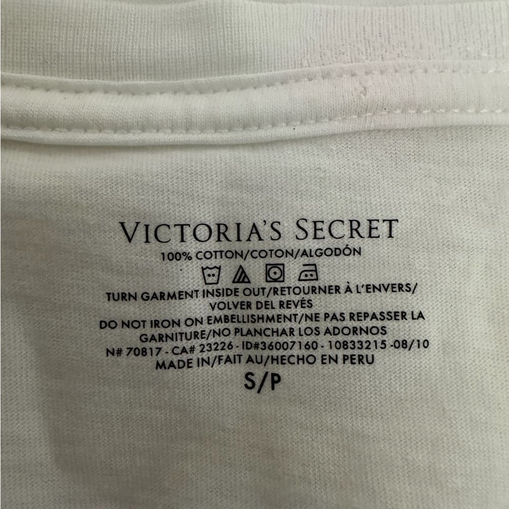 Victoria’s Secret Bombshell White w Metallic Pink Rare Y2K Graphic Tee Small - Thumbnail 8
