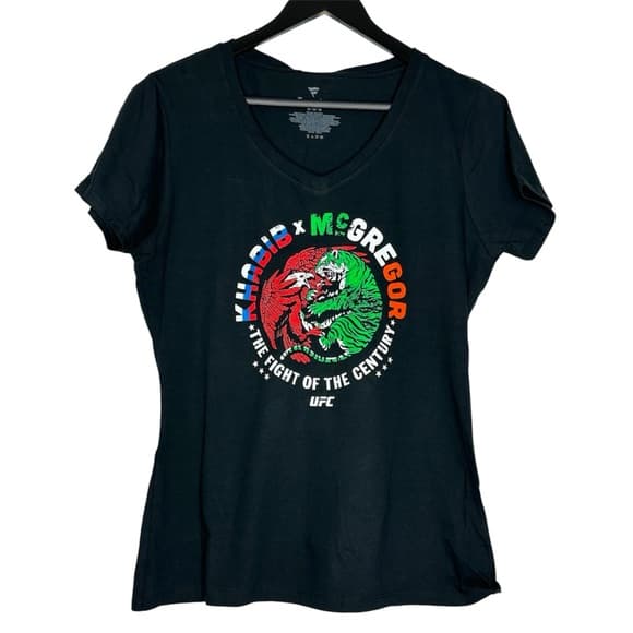 NWT UFC Fanatics Khabib McGregor Fight of the Century Tee UFC 229 Medium Black - Thumbnail 13