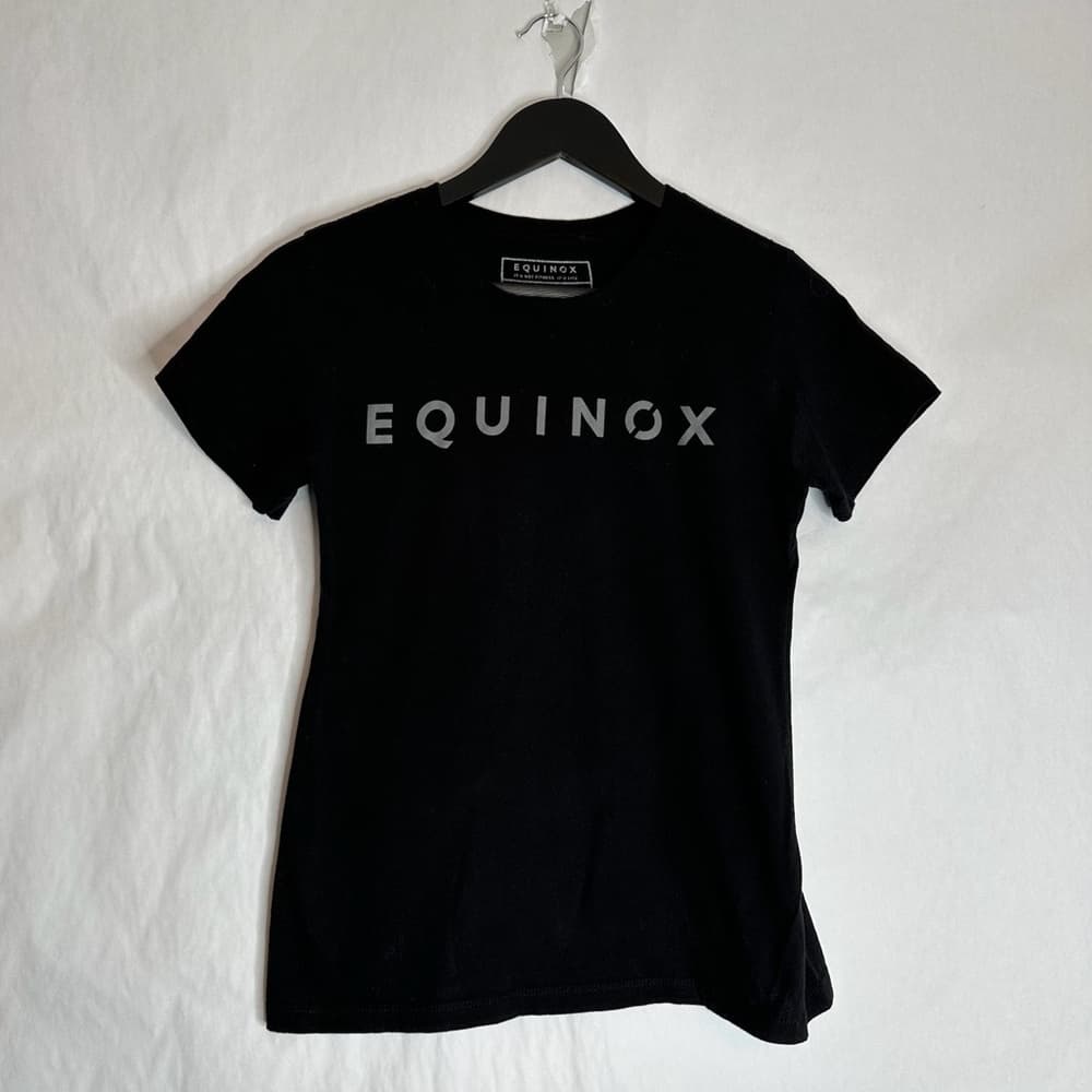 Equinox Black Women’s Shirt Fitted Graphic Tee Medium Fitness Life Gym Clubcore - Thumbnail 4