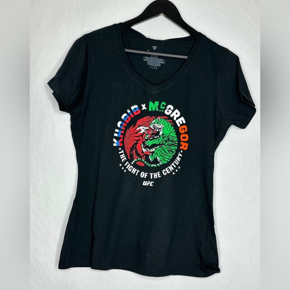 NWT UFC Fanatics Khabib McGregor Fight of the Century Tee UFC 229 Medium Black - Thumbnail 2