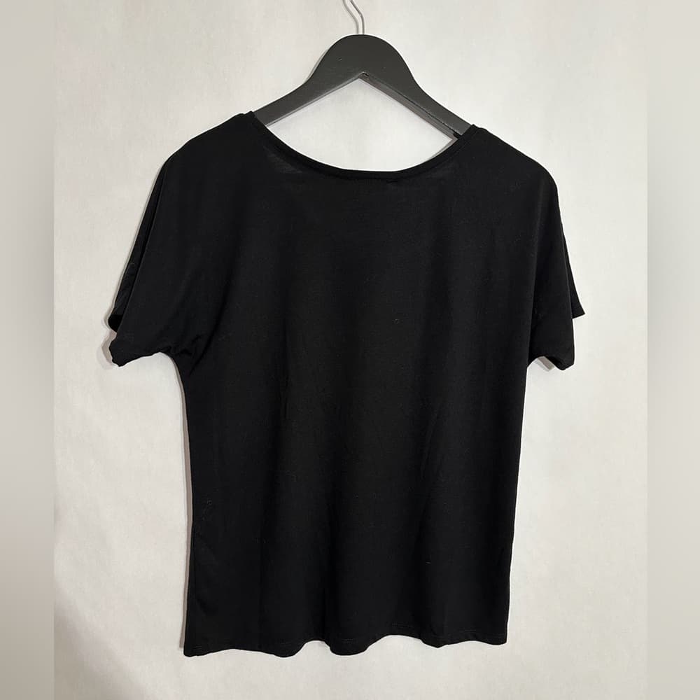 Rebecca Minkoff Black Graphic Tee Holy Chic Women’s Small Minimalist Luxury - Thumbnail 2