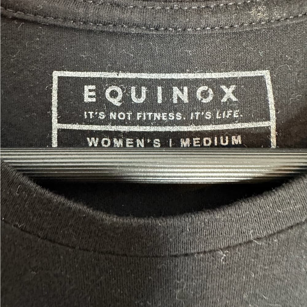 Equinox Black Women’s Shirt Fitted Graphic Tee Medium Fitness Life Gym Clubcore - Thumbnail 5