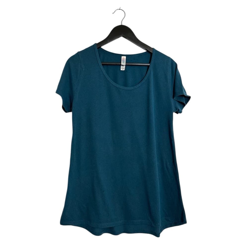 LuLaRoe Classic Tee Short Sleeve T-Shirt Size Medium 10-12 Dark Teal SEE NOTE - Thumbnail 8