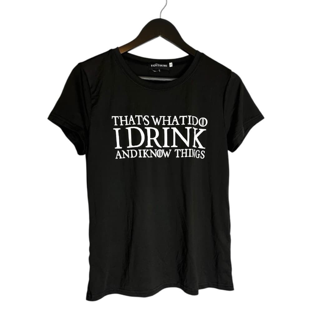 Game of Thrones Tyrion Lannister Black Tee I Drink and Know Things Size Medium - Thumbnail 5