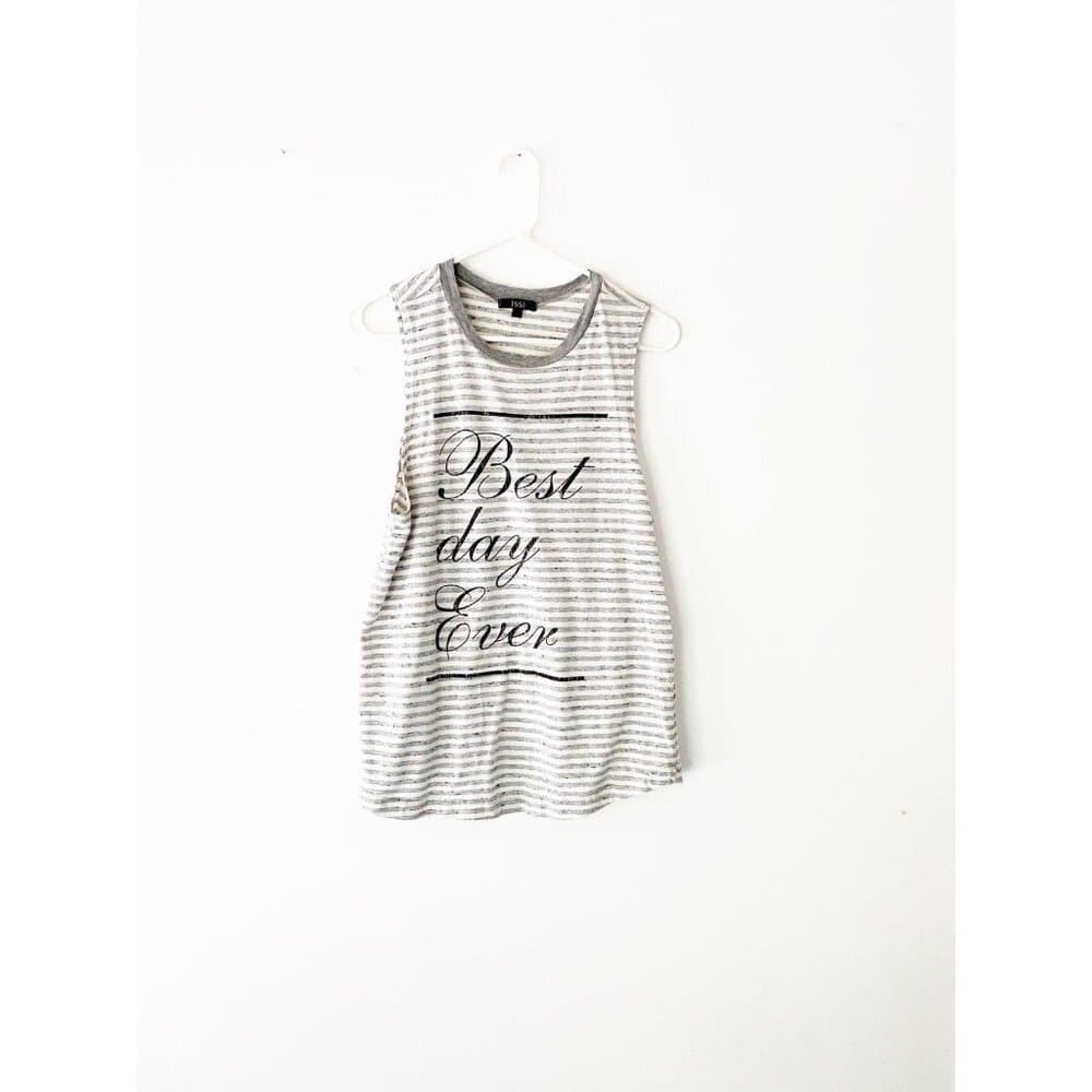 ISSI Best Day Ever Stripe Summer Instagrammable Tank Top - Thumbnail 2