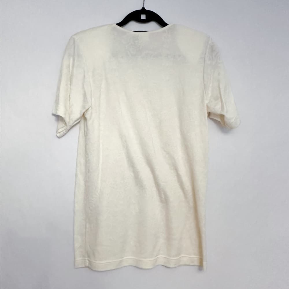Jason Maxwell Patterned Burnout T-Shirt Short Sleeve Tee Vintage Size Small - Thumbnail 4