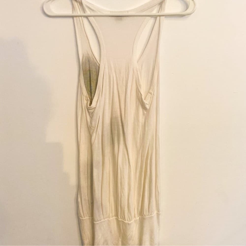 Forever 21 Tank Top Peacock Feather Design Boho Sleeveless Y2K Medium FLAWED - Thumbnail 12