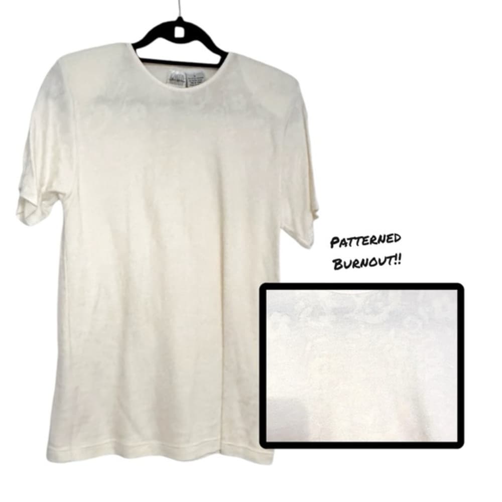 Jason Maxwell Patterned Burnout T-Shirt Short Sleeve Tee Vintage Size Small - Thumbnail 8