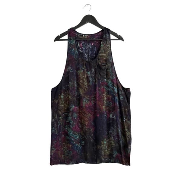 Sparkle & Fade Urban Outfitters Abstract Racerback Tank Top Loose Fit Size Large - Thumbnail 9