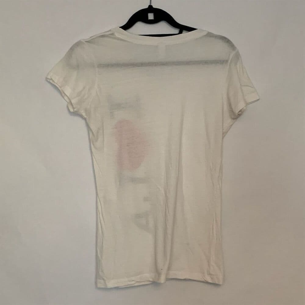 Next Level Apparel I Heart LA Graphic Tee White V-Neck Cotton Shirt Large Junior - Thumbnail 5