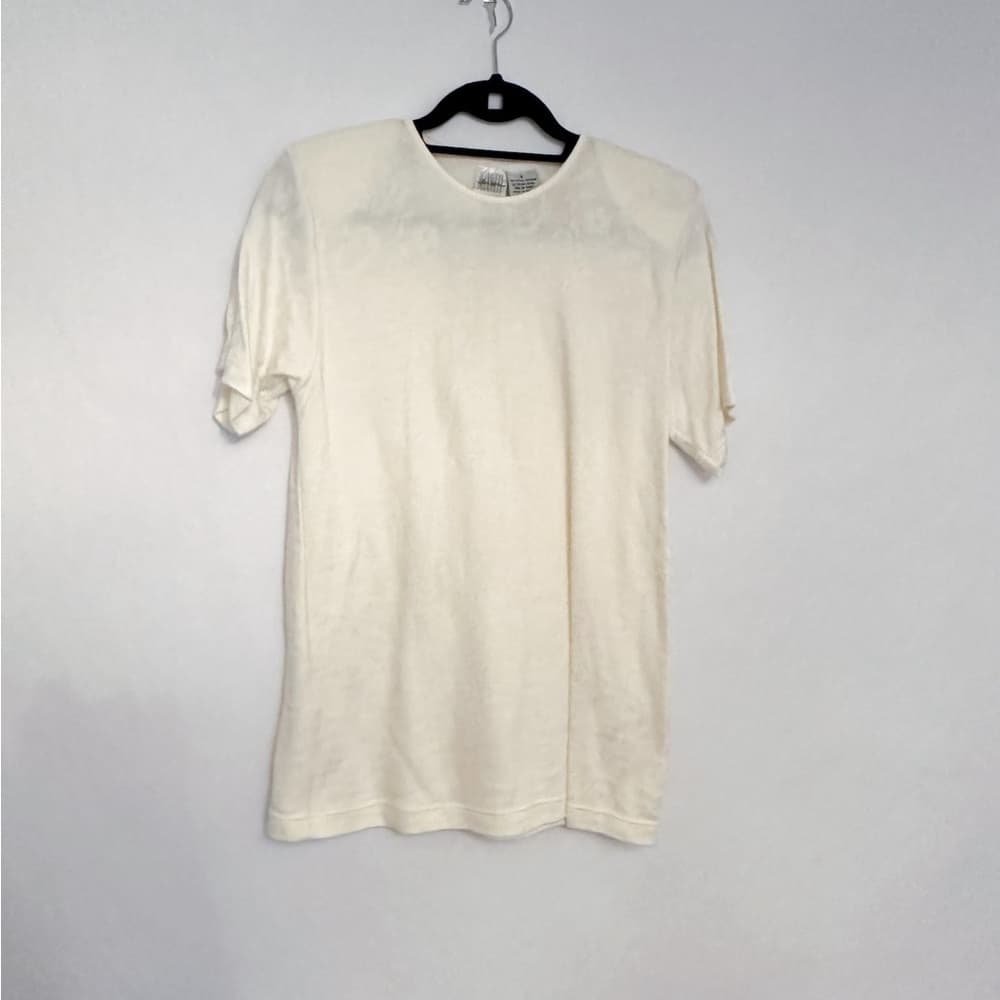 Jason Maxwell Patterned Burnout T-Shirt Short Sleeve Tee Vintage Size Small - Thumbnail 2