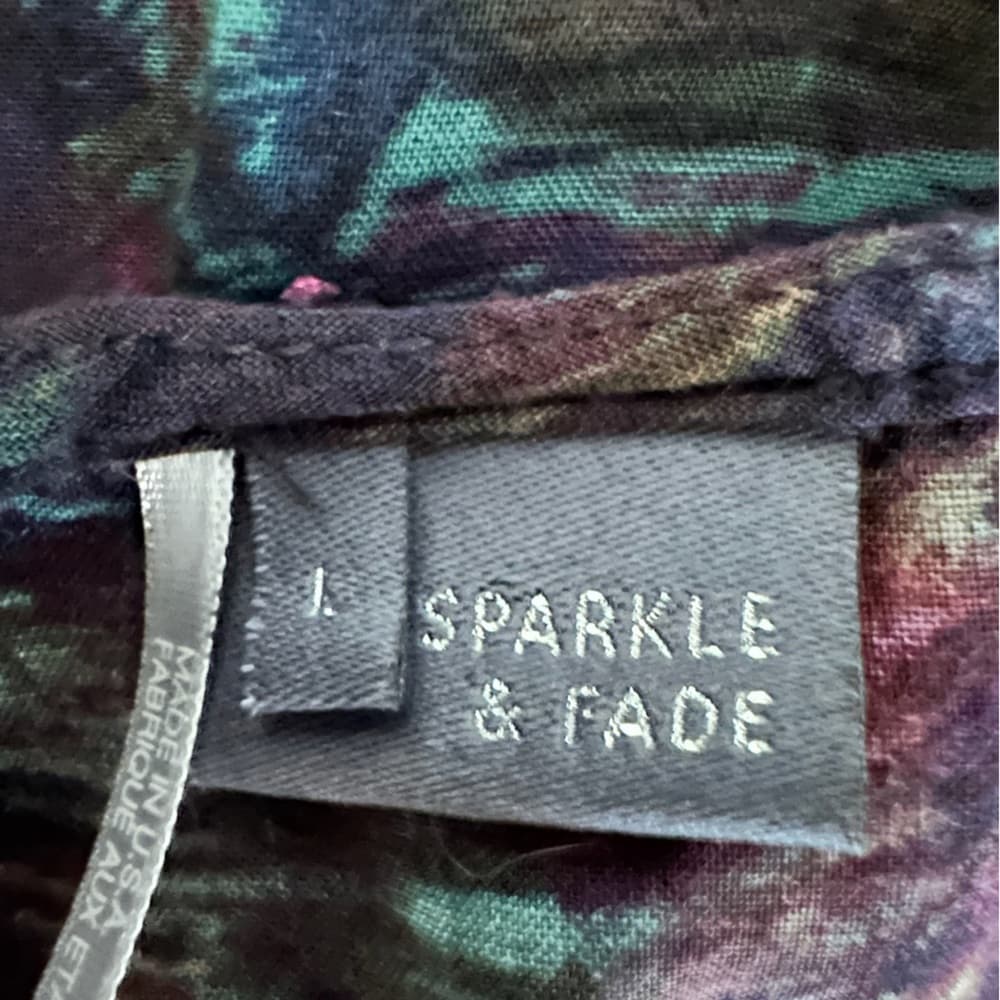 Sparkle & Fade Urban Outfitters Abstract Racerback Tank Top Loose Fit Size Large - Thumbnail 4