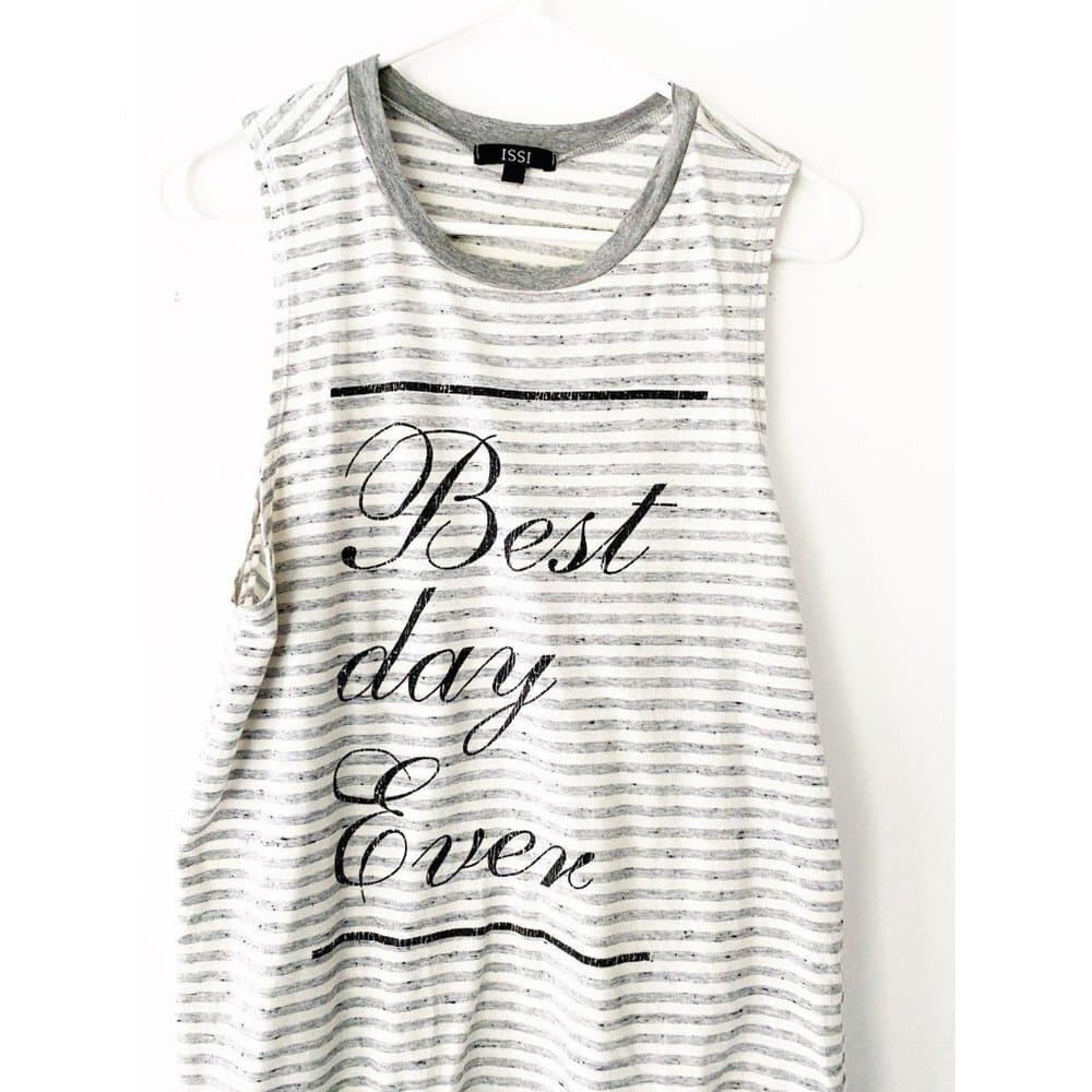 ISSI Best Day Ever Stripe Summer Instagrammable Tank Top - Thumbnail 3
