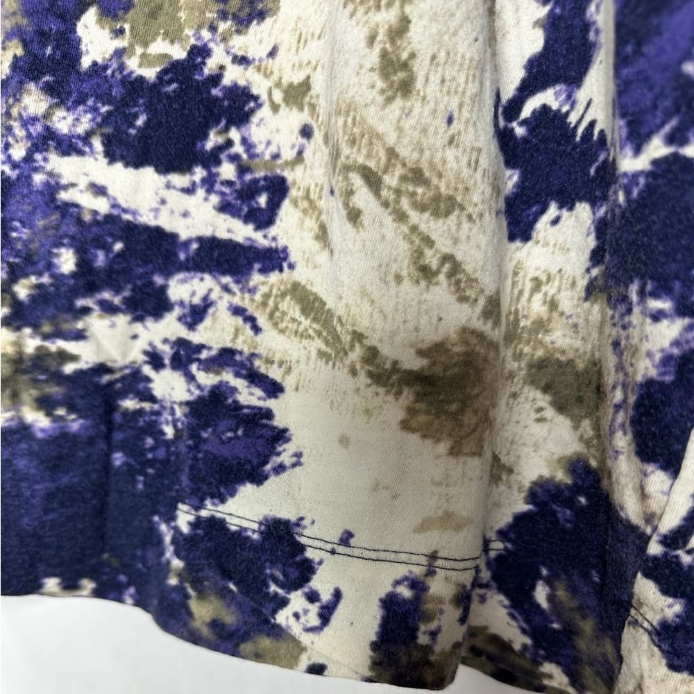 Simply Vera Vera Wang Abstract Tie Dye Long Sleeve Tee Size PXL Petite - Thumbnail 5