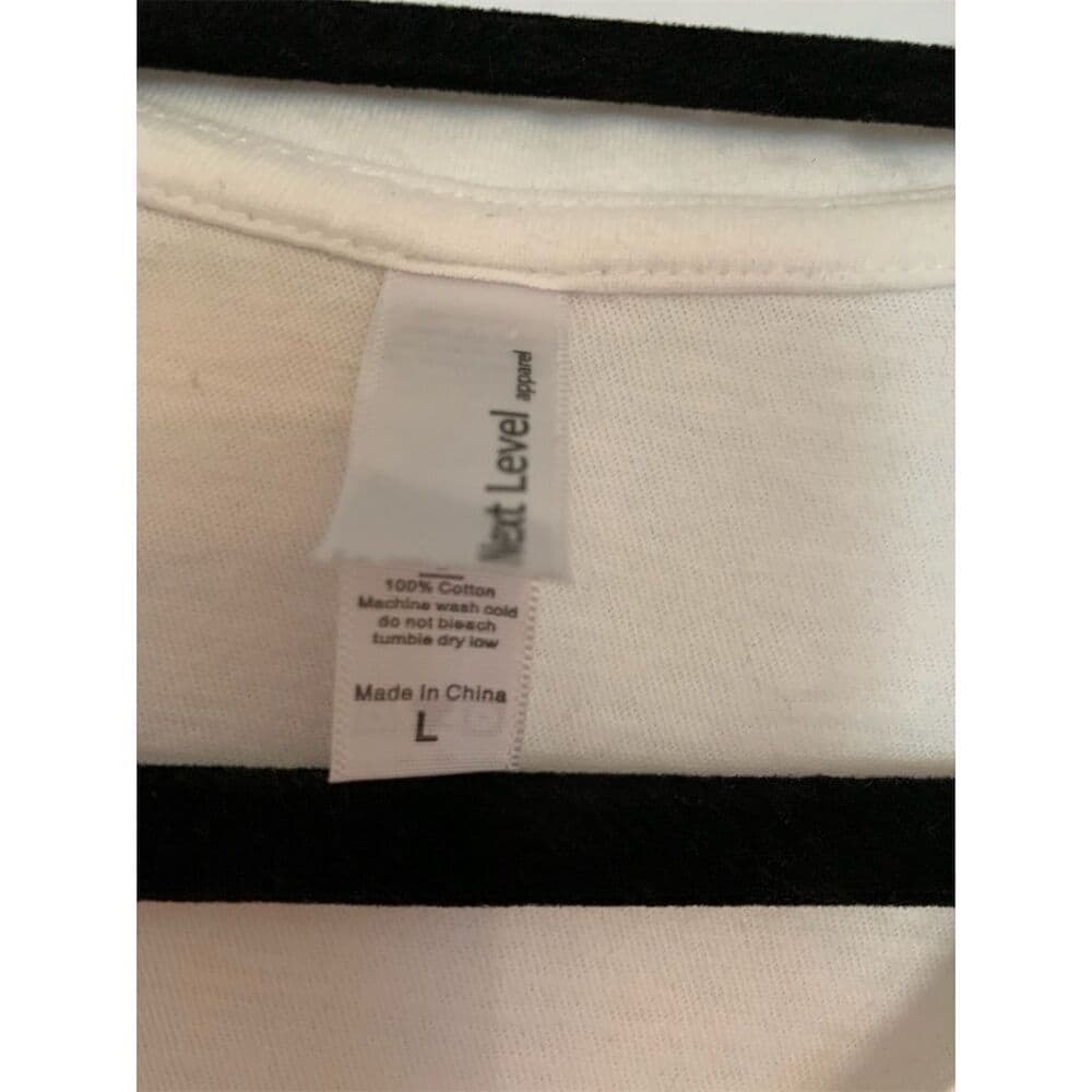 Next Level Apparel I Heart LA Graphic Tee White V-Neck Cotton Shirt Large Junior - Thumbnail 4