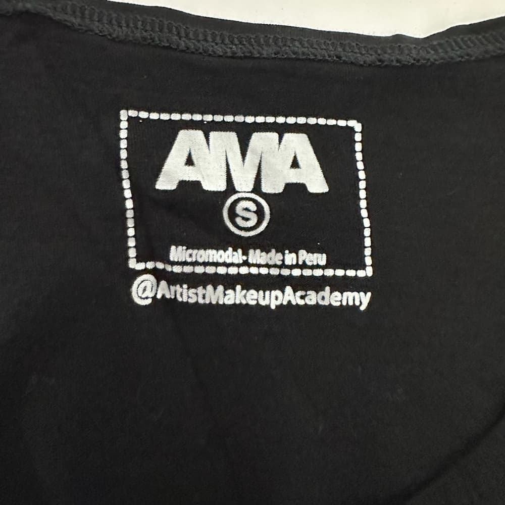 Lipgloss & Lashes Black Graphic Tank Top by Artist Makeup Academy Size Small - Thumbnail 4