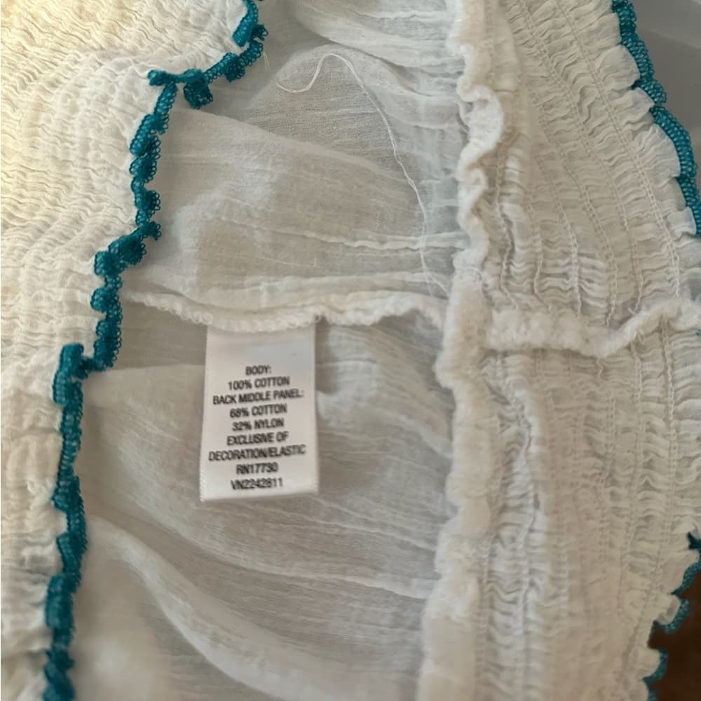 Mossimo Supply Co Boho Embroidered Peasant Tank Top Lace Back Size XL - Thumbnail 5