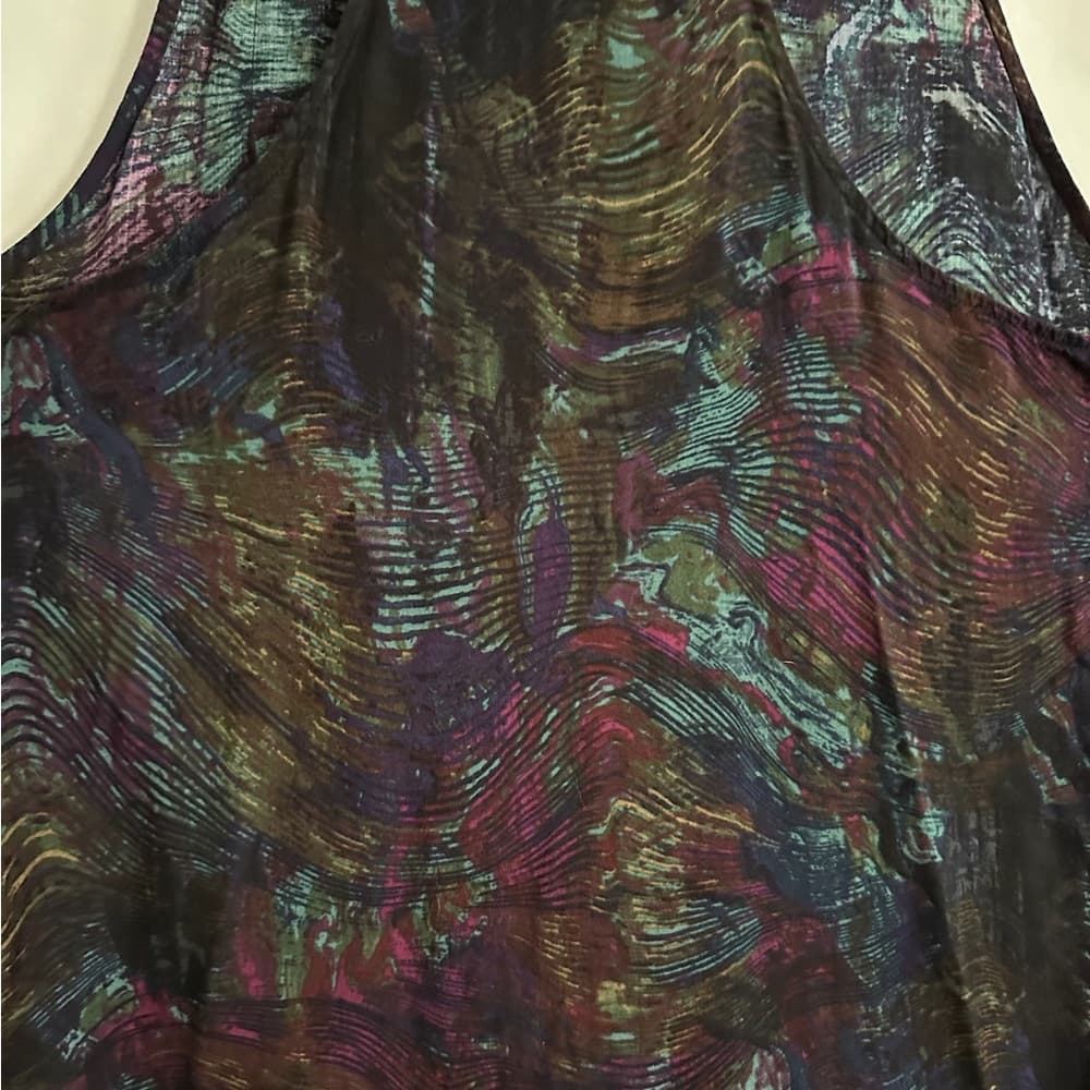 Sparkle & Fade Urban Outfitters Abstract Racerback Tank Top Loose Fit Size Large - Thumbnail 6