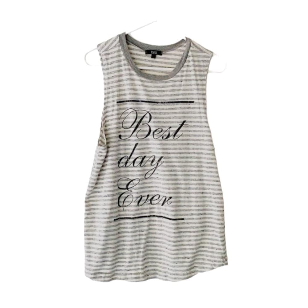 ISSI Best Day Ever Stripe Summer Instagrammable Tank Top - Thumbnail 6