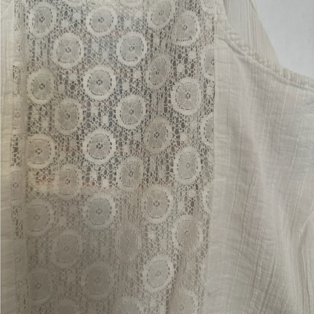 Mossimo Supply Co Boho Embroidered Peasant Tank Top Lace Back Size XL - Thumbnail 6