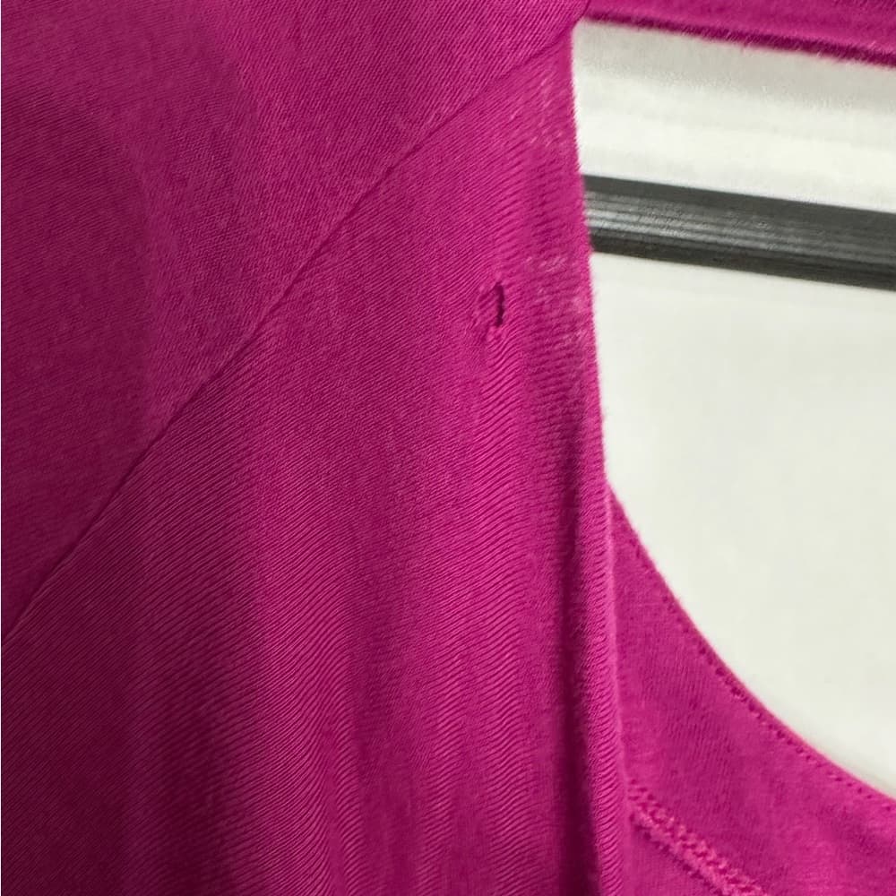 Express Magenta Open Back Drape Long Sleeve Top Size Medium SEE NOTES - Thumbnail 7