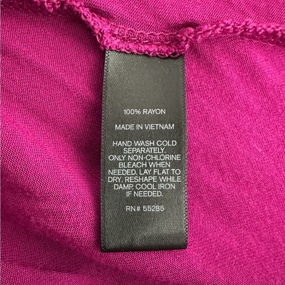 Express Magenta Open Back Drape Long Sleeve Top Size Medium SEE NOTES - Thumbnail 5