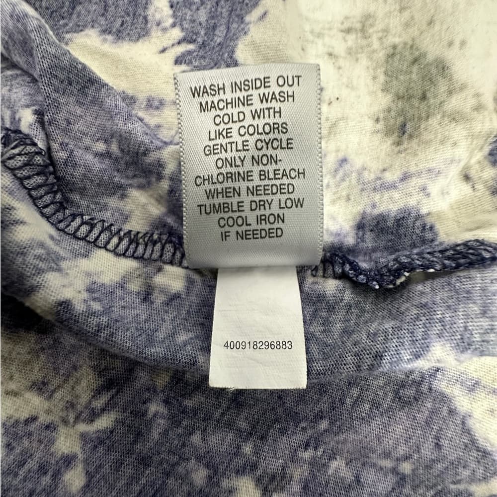 Simply Vera Vera Wang Abstract Tie Dye Long Sleeve Tee Size PXL Petite - Thumbnail 6