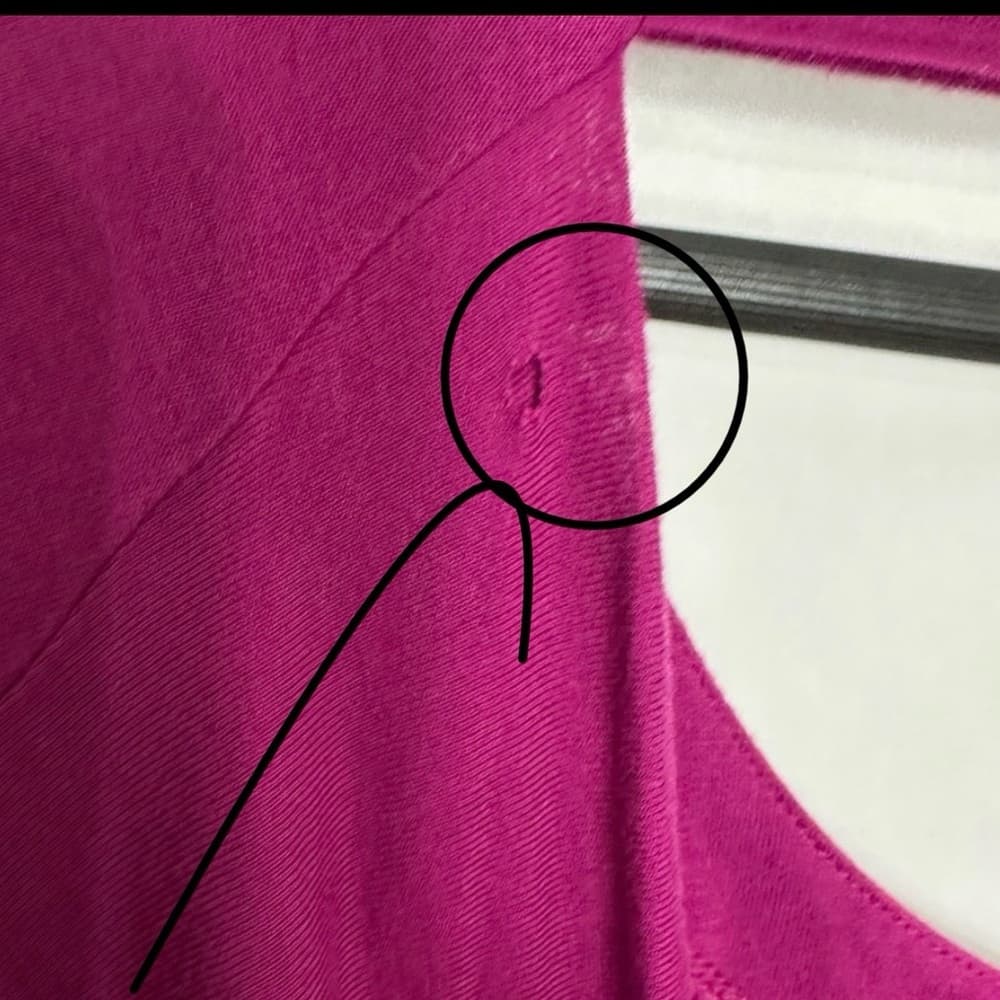 Express Magenta Open Back Drape Long Sleeve Top Size Medium SEE NOTES - Thumbnail 10