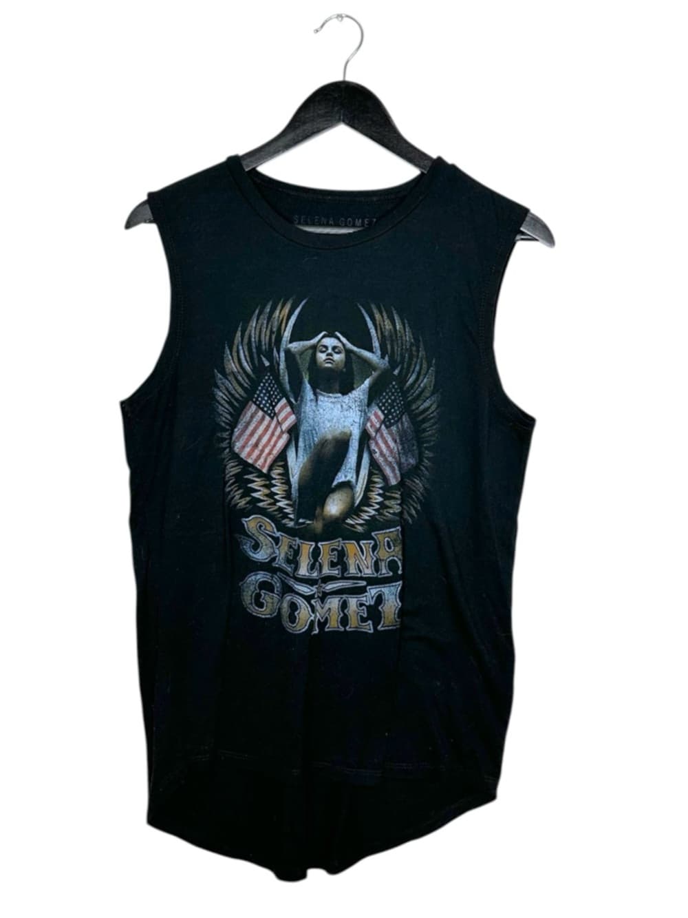Selena Gomez Graphic Sleeveless American Flag Pop Star Concert Tank XL Festival - Thumbnail 5