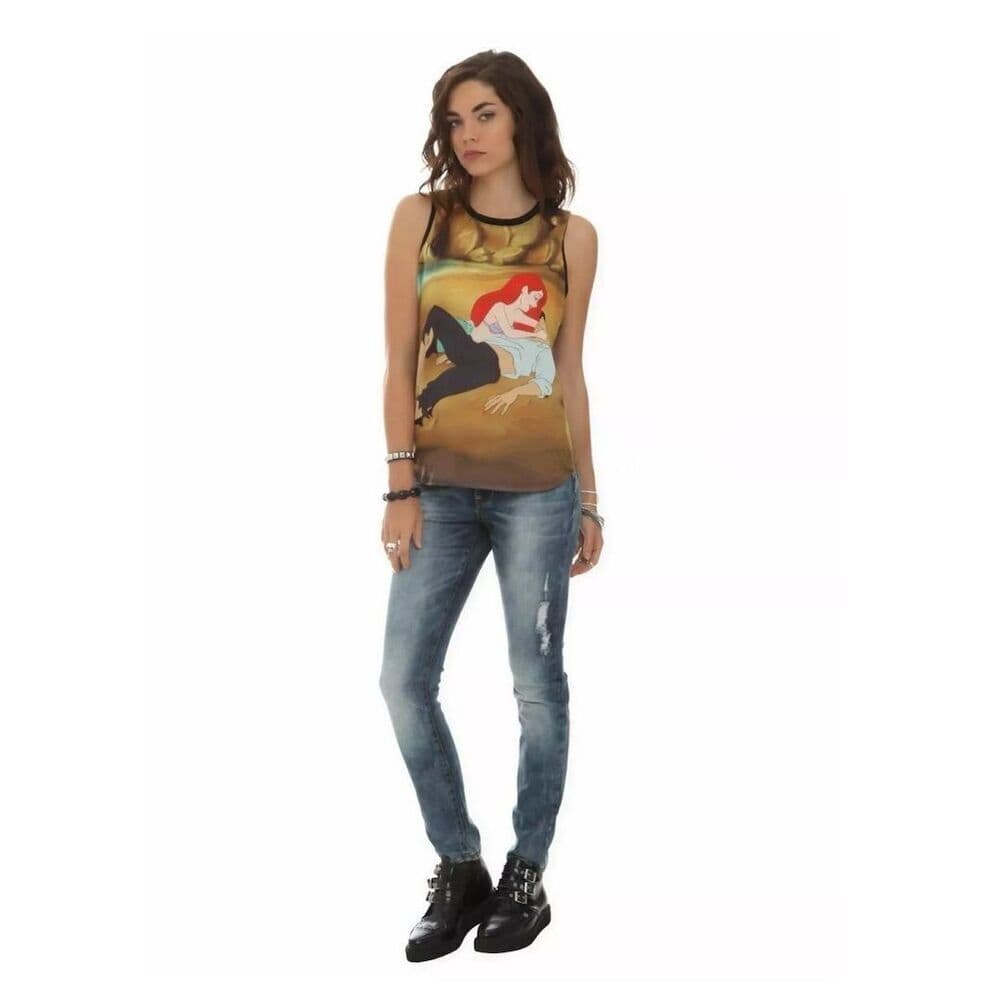 Disney Ariel The Little Mermaid Prince Eric Beach Tank Top Size Small Juniors - Thumbnail 8
