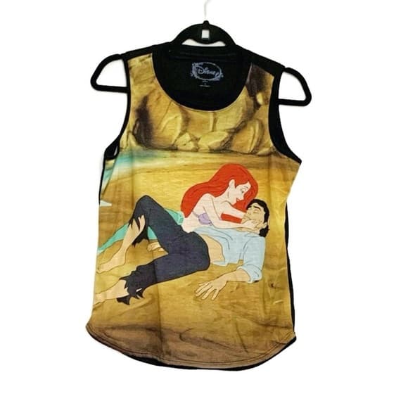 Disney Ariel The Little Mermaid Prince Eric Beach Tank Top Size Small Juniors - Thumbnail 11