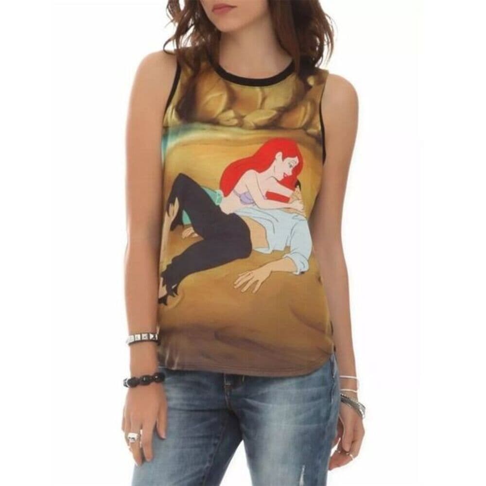 Disney Ariel The Little Mermaid Prince Eric Beach Tank Top Size Small Juniors - Thumbnail 6
