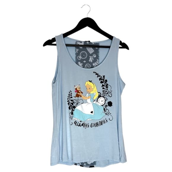 NWT Disney Alice in Wonderland Always Curious Graphic Tank Top Small (Juniors) - Thumbnail 12