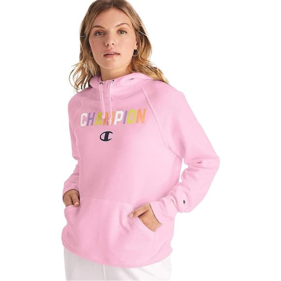 NWT Champion Powerblend Ice Cake Pink Graphic Logo Hoodie Women Small SEE NOTES - Thumbnail 14